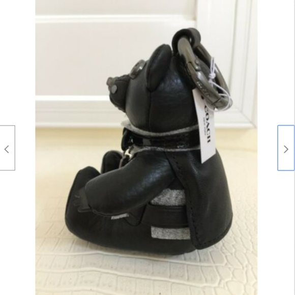 STAR WARS x COACH Limited Darth Vader Bear Bag Charm Leather Black Key Ring NEW - Picture 7 of 8